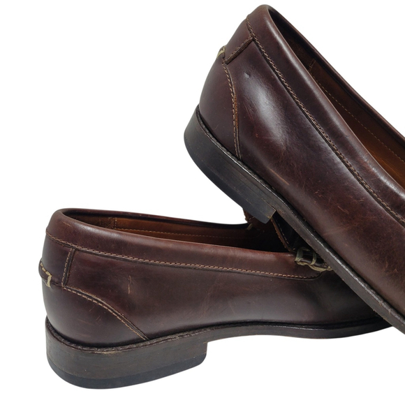 Johnston and Murphy Dress Shoes Mens 10M Brown Tassel Leather Loafer #20-6236 main image 5